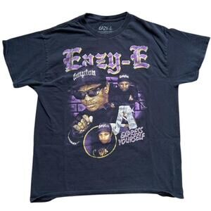 Eazy-E Black T-shirt Unisex Size M Rapper Streetwear